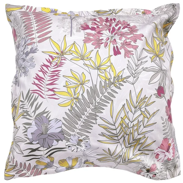 Taie d'oreiller 65x65 cm satin de coton ANAÏS multicolore