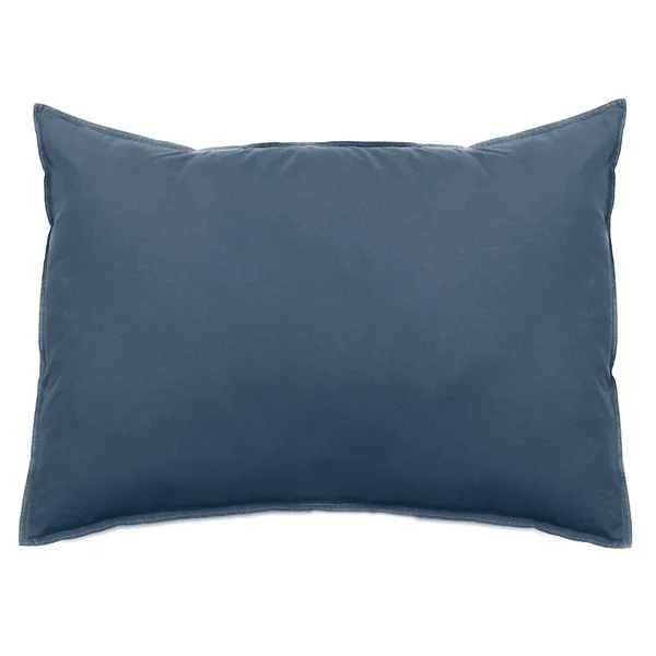 Taie d'oreiller lin et coton 50x70 cm collection OPERA bleu ardoise