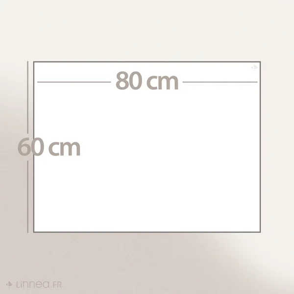 Tapis de bain 100% coton 1000g/m2 collection NAÏA 80x60 cm Blanc