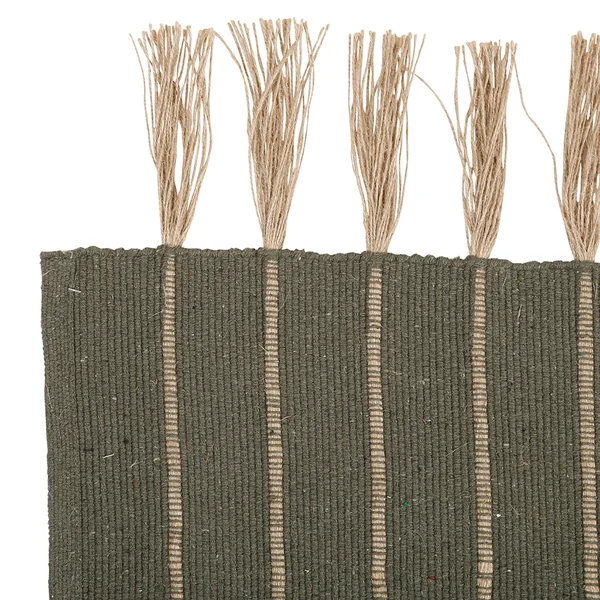 Tapis en coton et jute kaki 140x70cm - Kolore
