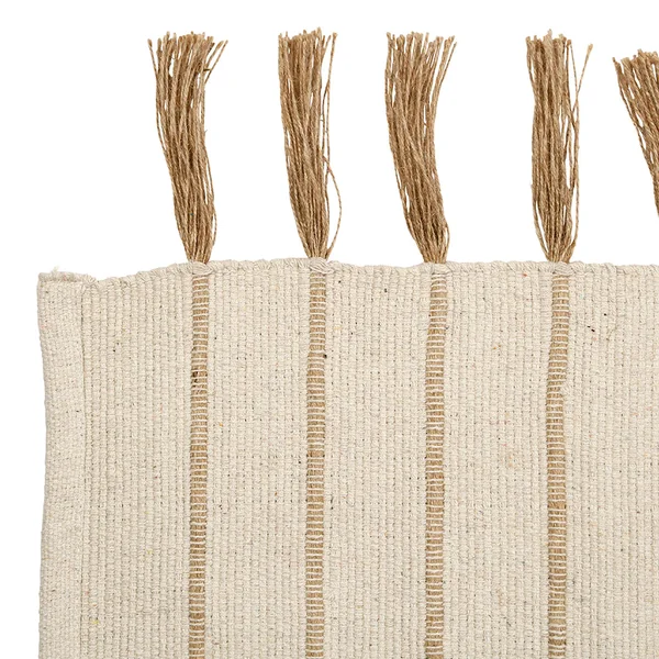 Tapis en coton et jute écru 140x70cm - Kolore