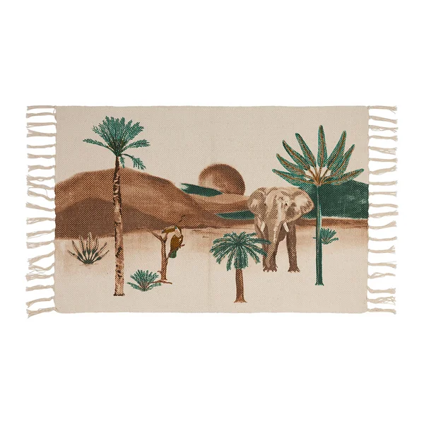 Tapis en coton multicolore 90x60cm - Somptua