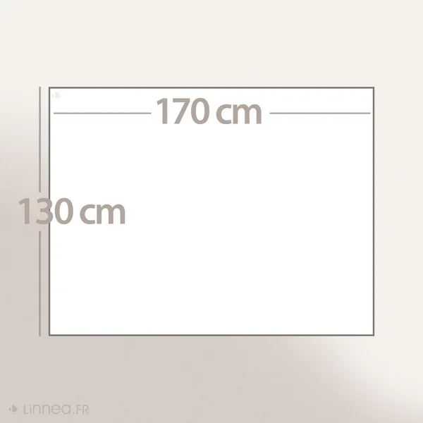 Tapis rectangulaire 130x170 cm pur coton collection MOOREA marron café