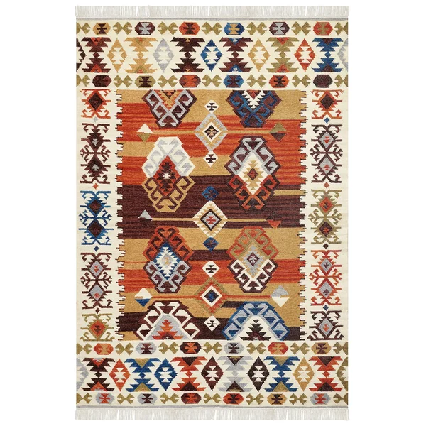 Tapis VOSKETAP Multicolore 200 x 300 cm Laine Kilim