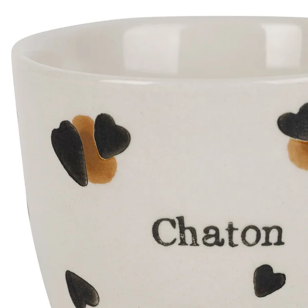 Tasses à café x4 en grès léopard brun et noir 15cl - Mini fauve