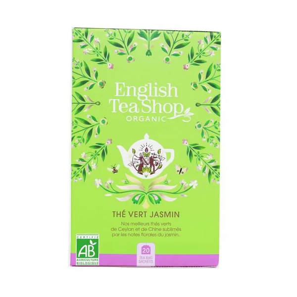 Thé vert bio au jasmin English Tea Shop - 20 sachets