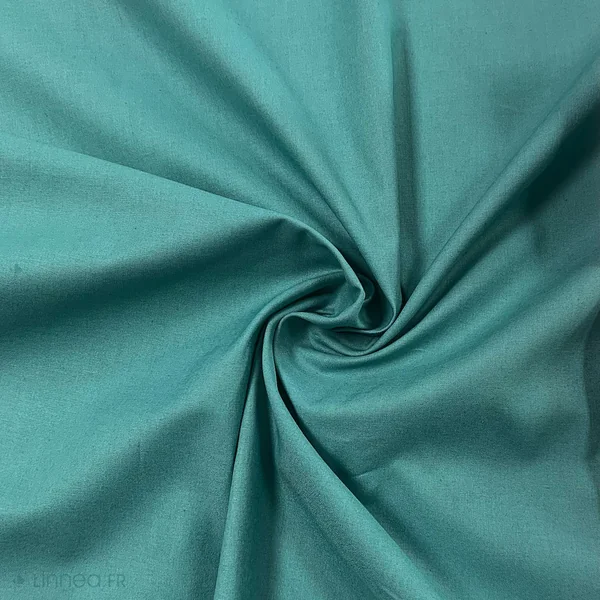Tissu d'ameublement coton uni 150 g/m² JEKYLL laize 150 cm bleu Agate
