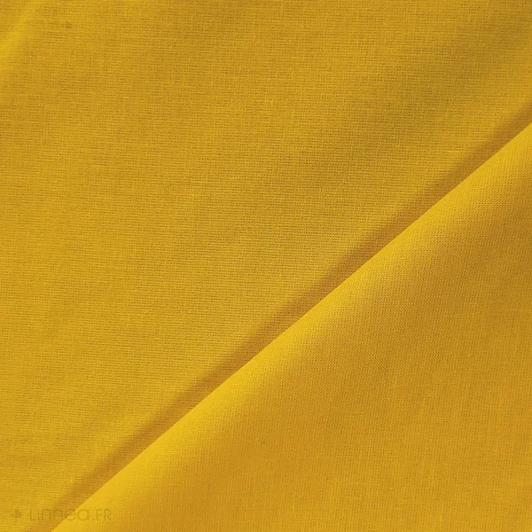 Tissu d'ameublement coton uni 150 g/m² JEKYLL laize 150cm jaune Soleil