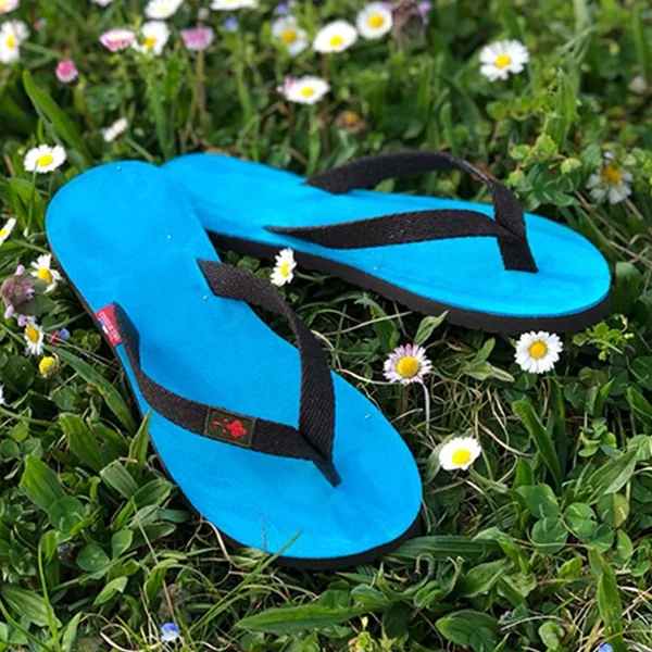 Tong en cuir velours MOOREA taille 36/37 bleu Turquoise