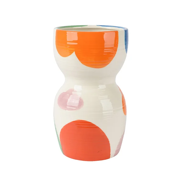 Vase en dolomite multicolore h26cm