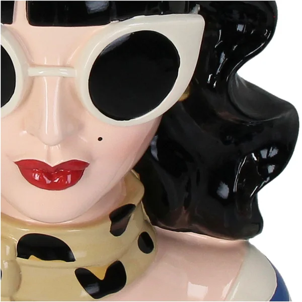 Vase femme brune multicolore h28cm