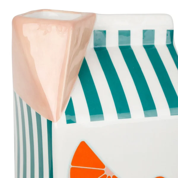 Vase jus d'orange en dolomite rose et turquoise h25cm - Brique