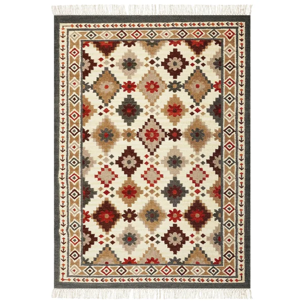 Vloerkleed GHUKASAVAN Meerkleurig 200 x 300 cm Wol Kelim