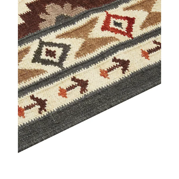 Vloerkleed GHUKASAVAN Meerkleurig 200 x 300 cm Wol Kelim