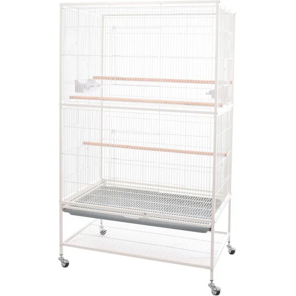Volière Sumba blanche L 79 x l 52 x H 130 cm