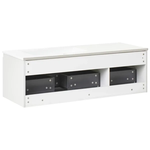 Wall Mounted Vanity Unit with Basin COROICO Light Grey