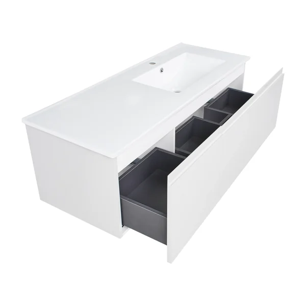 Wall Mounted Vanity Unit with Basin COROICO Light Grey